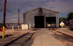 The view from the NS yard facing Fairview Road (as seen thru the engine house)